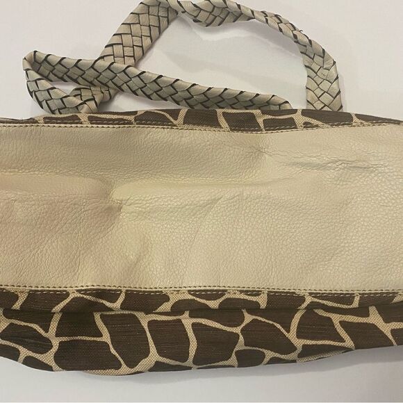 Dana Buchman Brown & Cream Animal Print Women's Large Handbag-Mobwife - Picture 8 of 15